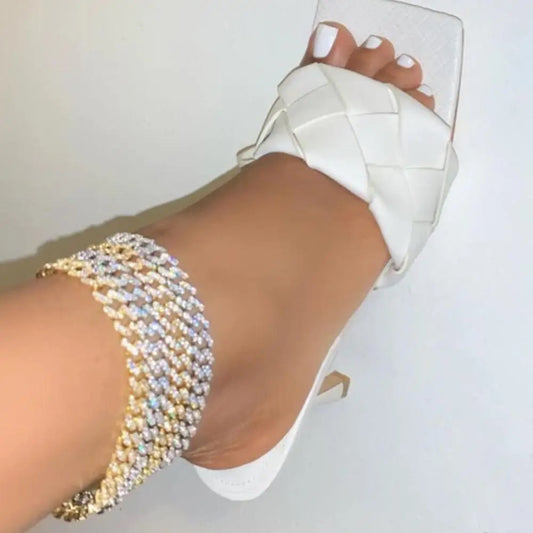 Luxury Blinged Out CZ Cubic Zirconia Anklet Rhinestone Crystal